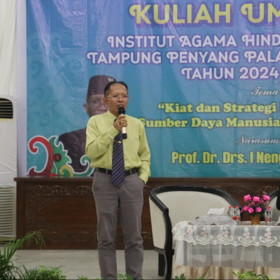 Beri Kuliah Umum IAHN Tampung Penyang, Prof. Duija Sampaikan Strategi SDM Hindu Siap di Generasi Emas 2045