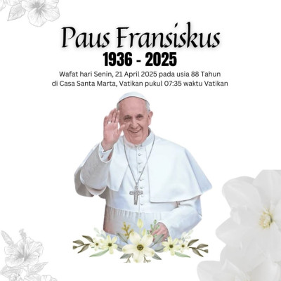 Paus Fransiskus Wafat di Usia 88 Tahun, Dunia Berduka Kehilangan Pemimpin Gereja Katolik