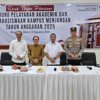 Memitigasi dampak hukum Ditjen bimas Hindu menggandeng Kajari Buleleng dan Kapolres Buleleng  dalam pembangunan kampus IAHN Mpu Kuturan Singaraja