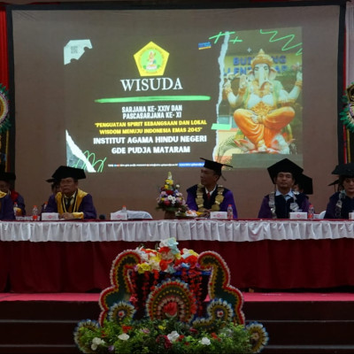 IAHN Gde Pudja Mataram Gelar Sidang Senat Terbuka Wisuda Pascasarjana Ke-XI & Program Sarjana Ke-XXIV