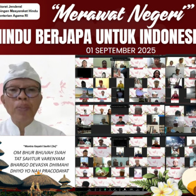 Ditjen Bimas Hindu Bersama Umat Hindu Diseluruh Indonesia  Gelar Hindu Berjapa Untuk Indonesia Damai