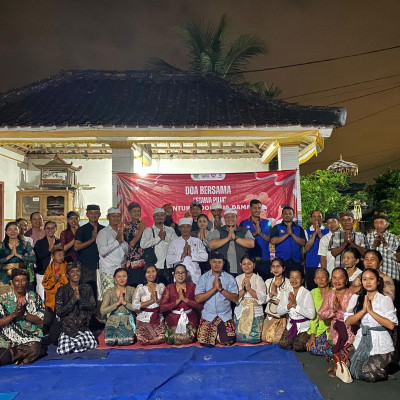 Stawa Puja di Pura Dharma Santi Banyuwangi, Umat Hindu Doakan Indonesia Damai