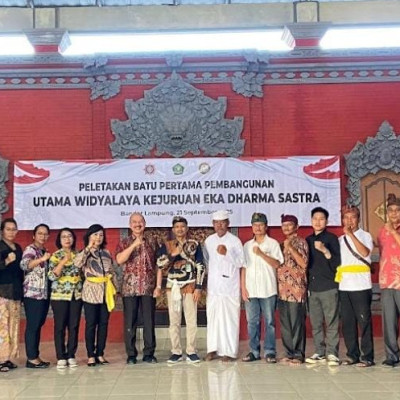 Tonggak Baru Pendidikan Hindu di Lampung, UWK Eka Dharma Sastra Mulai Dibangun