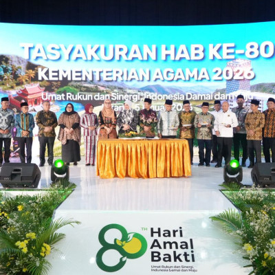Tasyakuran HAB ke-80 Kemenag, Perkuat Sinergi dan Kepedulian bagi Korban Bencana