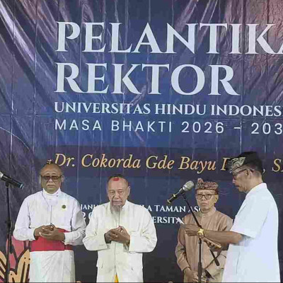 Pelantikan Rektor UNHI Denpasar, Perkuat Komitmen Pengembangan Pendidikan Tinggi Hindu