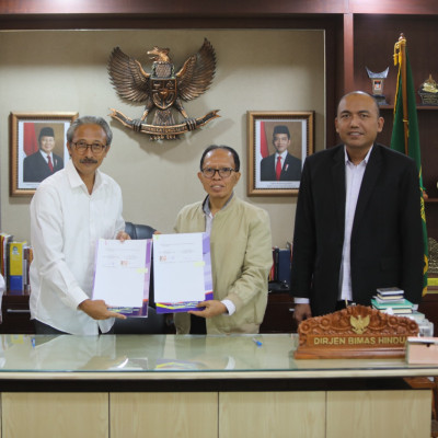 Ditjen Bimas Hindu dan IAHN Mpu Kuturan Teken MoU Penilaian BKD Dosen PTKHS