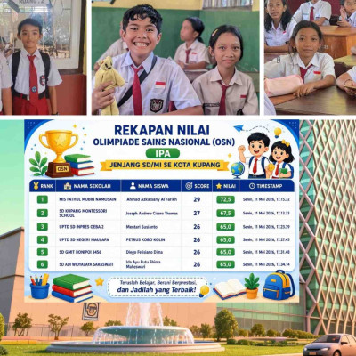 Tembus Peringkat Enam Besar OSN Kota Kupang, Siswa SD Hindu Saraswati Tunjukkan Taring di Bidang Sains