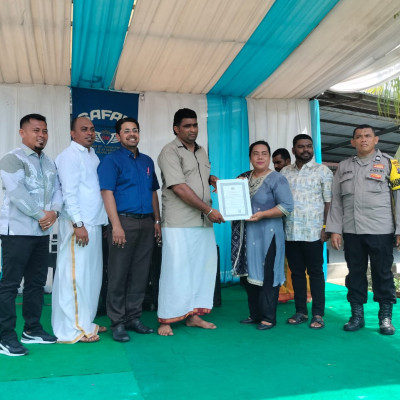 Kemenag Hadir Menguatkan Umat, Tanda Daftar Rumah Ibadah Diserahkan pada Perayaan Thiruvila