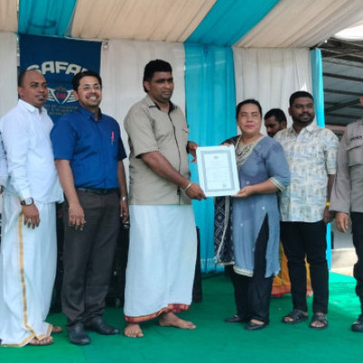 House of Worship Registration Certificate Presented During Thiruvila Celebration