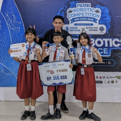 SD Hindu Adi Widyalaya Saraswati Kupang Raih Juara III Filosi Robotic Competition 2026 di NTT