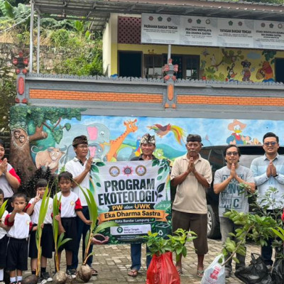 Tanamkan Cinta Alam Sejak Dini, UWK dan PW Eka Dharma Sastra Bandar Lampung Gelar Program Ekoteologi