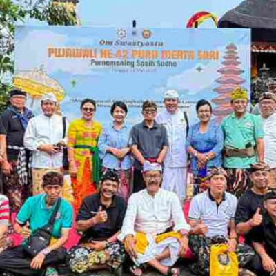 Pura Mertasari Rempoa Hosts Ngelawar Gathering to Foster Hindu Unity