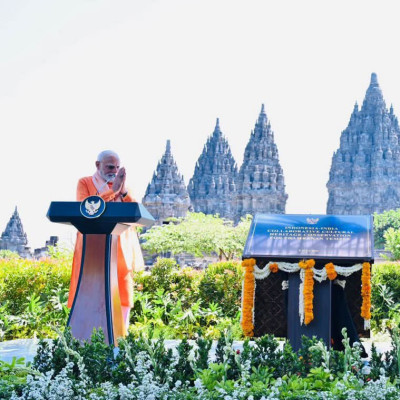Gema Doa di Prambanan Sambut Kunjungan Kenegaraan Indonesia-India, PM Narendra Modi: "Getaran Mahamrtyumjaya Menggetarkan Hati"