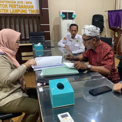 Percepatan Sertifikasi Pura di Lampung Timur Masuki Tahap Penginputan Data