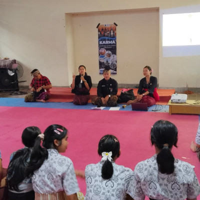 Sejalan dengan Asta Protas Menag, Program KARMA Kemenag Klungkung Bangun Karakter Siswa SMPN 3 Banjarangkan