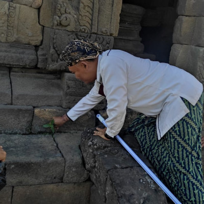 Green Dharma di Candi Ijo, Umat Hindu Yogyakarta Tunjukkan Dharma Lewat Gerakan Bersih-Bersih