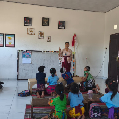 Bentuk Karakter Sejak Dini, Kemenag Karangasem Gembleng Siswa Pratama Widyalaya Lewat Metode Interaktif