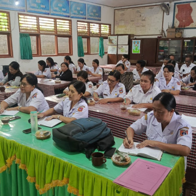 Matangkan Modul Ajar Tahun Ajaran Baru, Puluhan Guru Pendidikan Agama Hindu Bebandem Dibekali Penyusunan Asesmen