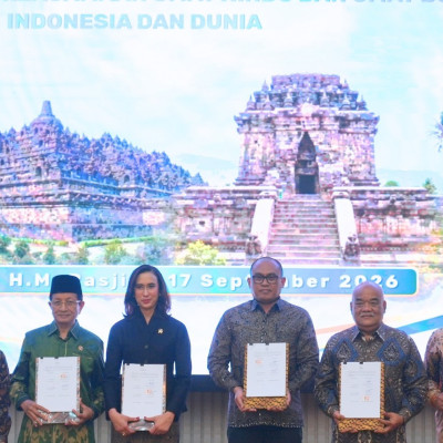 Kemenag Bersama Kementrian Terkait Tandatangani MoU Pemanfaatan Empat Candi untuk Peribadatan Umat Hindu dan Buddha