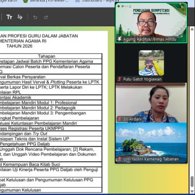 Perkuat Kualitas Data dan Layanan, Ditjen Bimas Hindu Gelar Rapat Koordinasi Verifikasi dan Validasi Calon Peserta PPG Tahun 2026