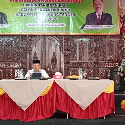 Perkuat Ketahanan Keluarga dan Cegah Stunting, Bimas Hindu Bekali 30 Pasang Calon Pengantin di Lampung Tengah