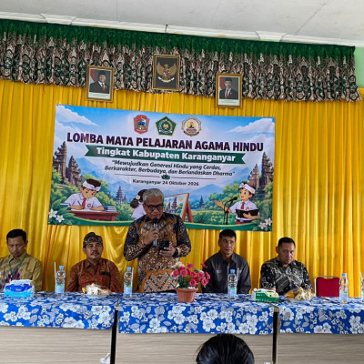 Perkuat Pembinaan Karakter dan Literasi Dharma Sejak Dini, Bimas Hindu Asah Talenta Generasi Muda di Karanganyar